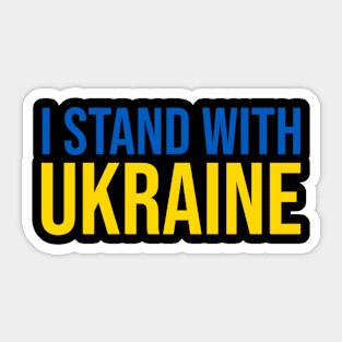 I Stand With Ukraine Sticker